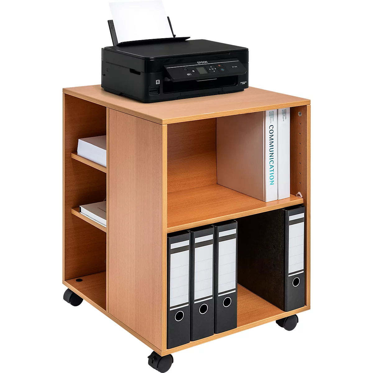 Chariot de bureau, hêtre