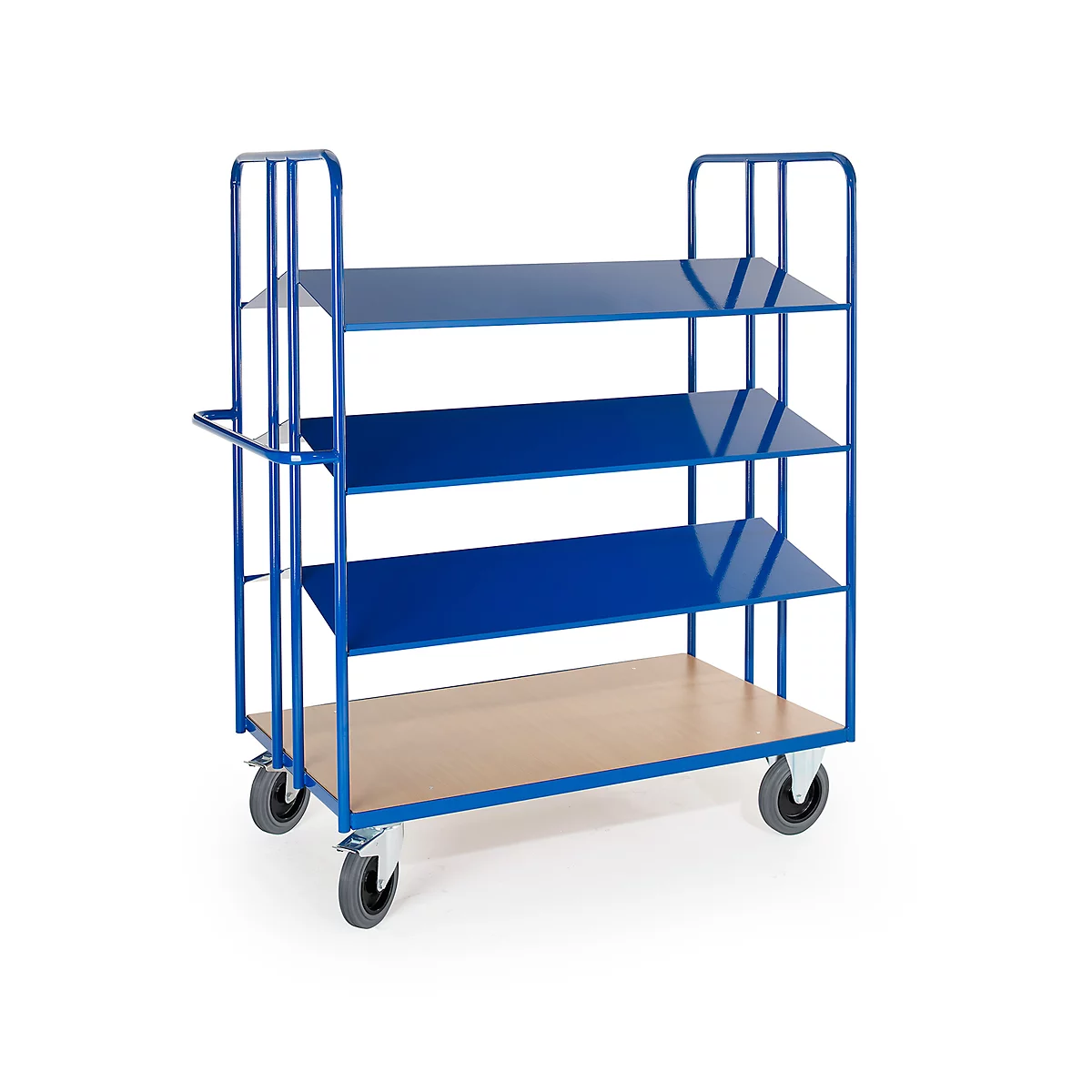 Chariot de préparation de commandes avec 3 plans d'appui à 20° double côté