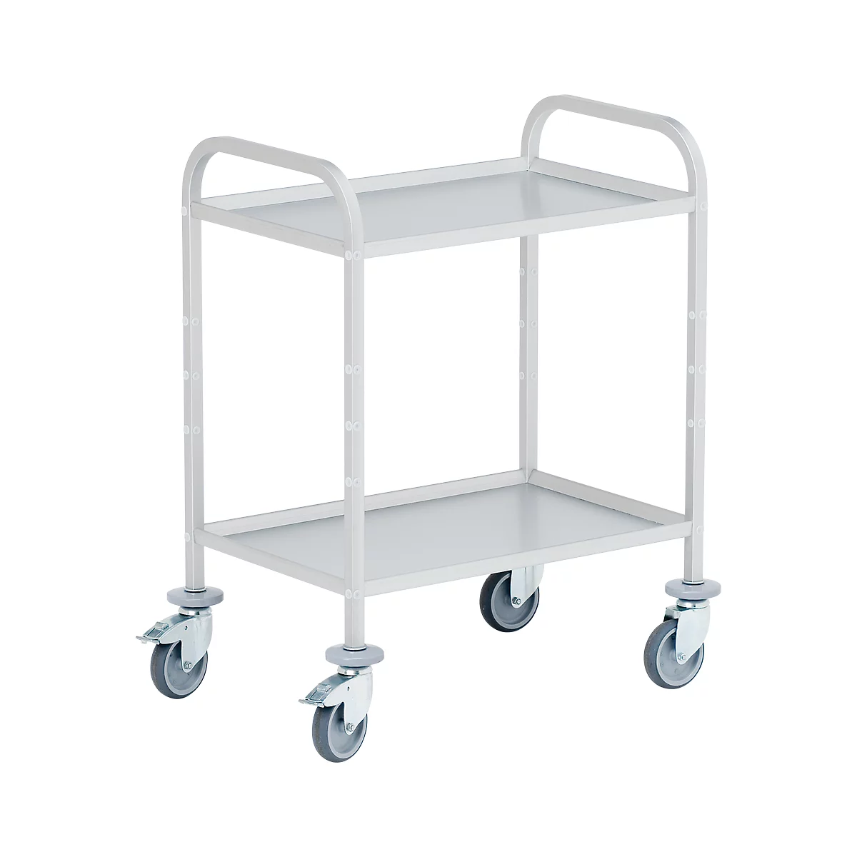 Chariot de service et desserte, aluminium anodisé, L 820 x l. 565 x H 975 mm