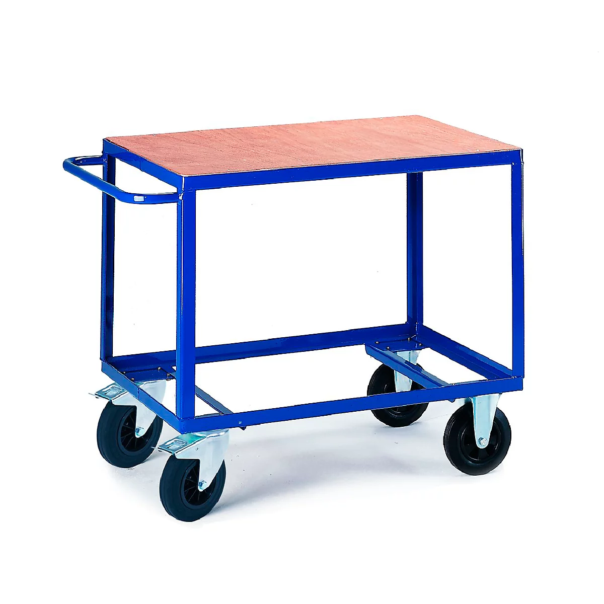 Chariot de transport 1 surface de chargement, 1000 x 700 mm, capacité de charge 500 kg, pour ateliers et usines