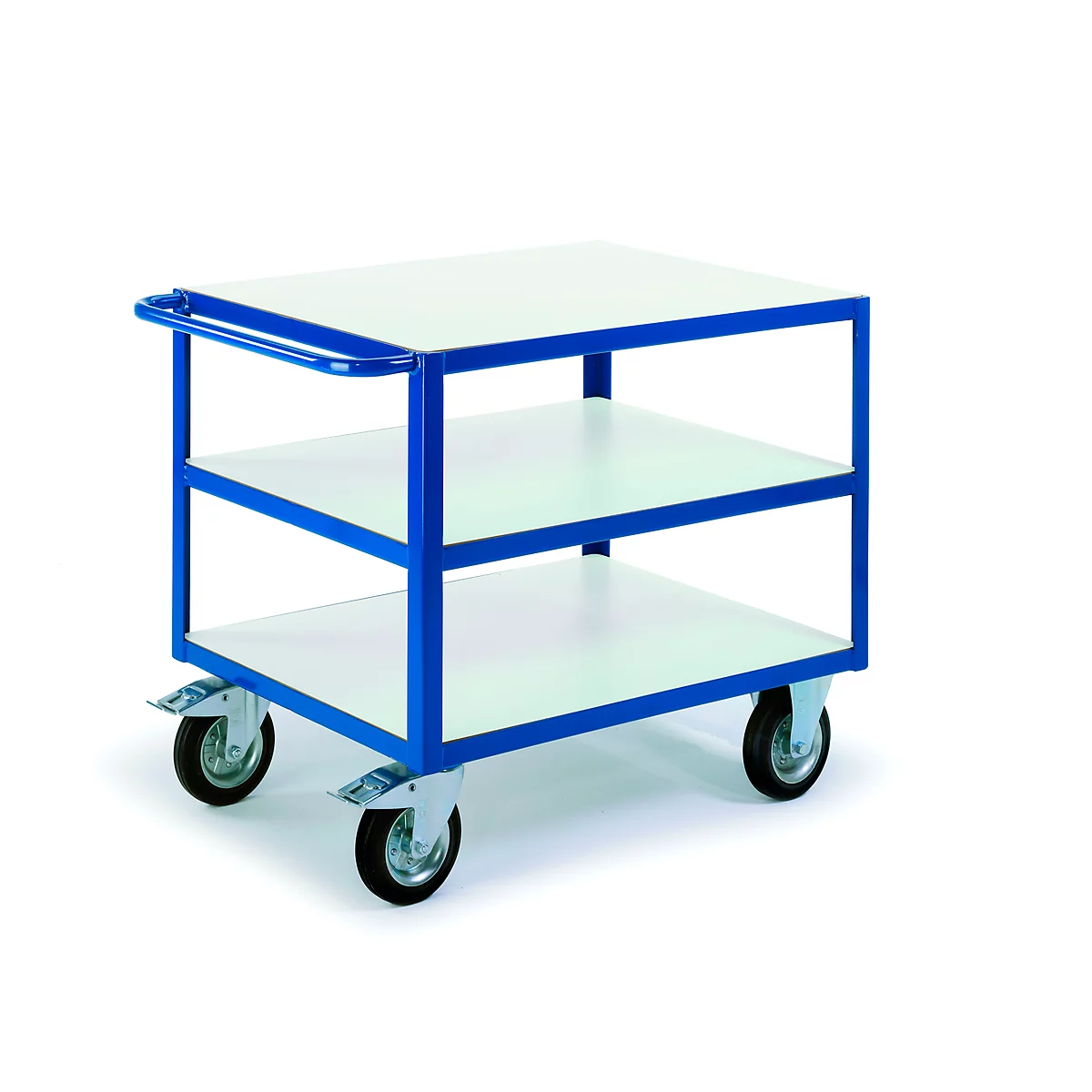 Chariot de transport ESD avec 3 surfaces de chargement, 1200 x 800 mm, capacité de charge 500 kg