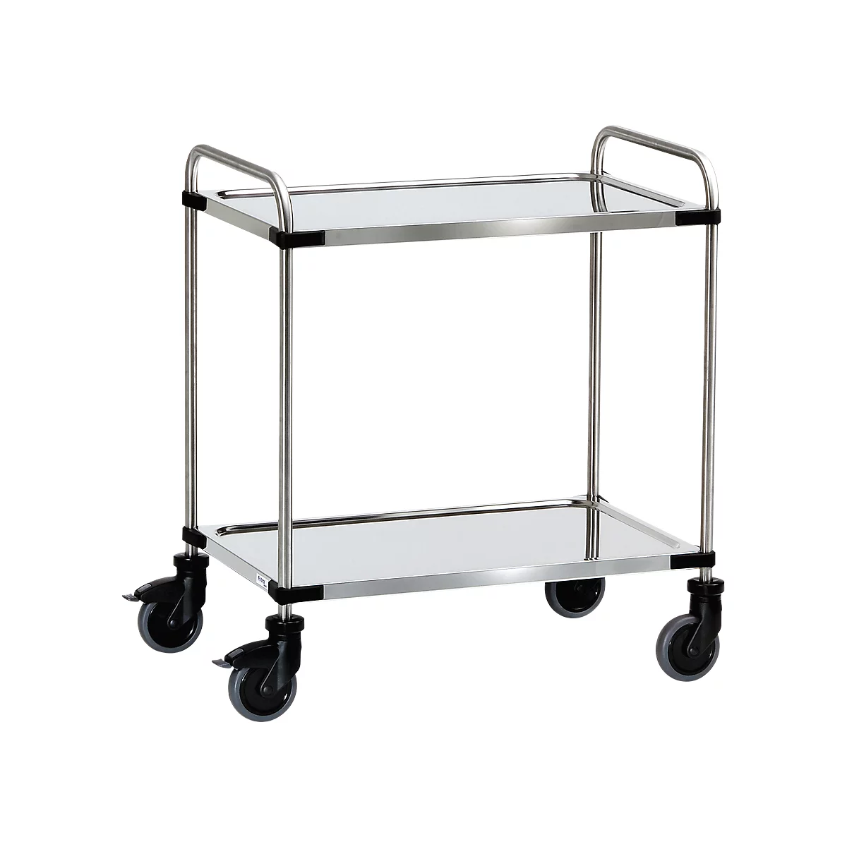 Chariot en inox, H 950 x L 1070 x l. 670 mm, 2 étages
