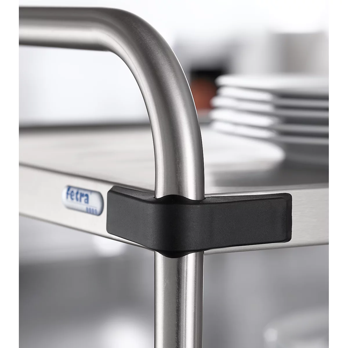 Chariot en inox, H 950 x L 870 x l. 570 mm, 2 étages