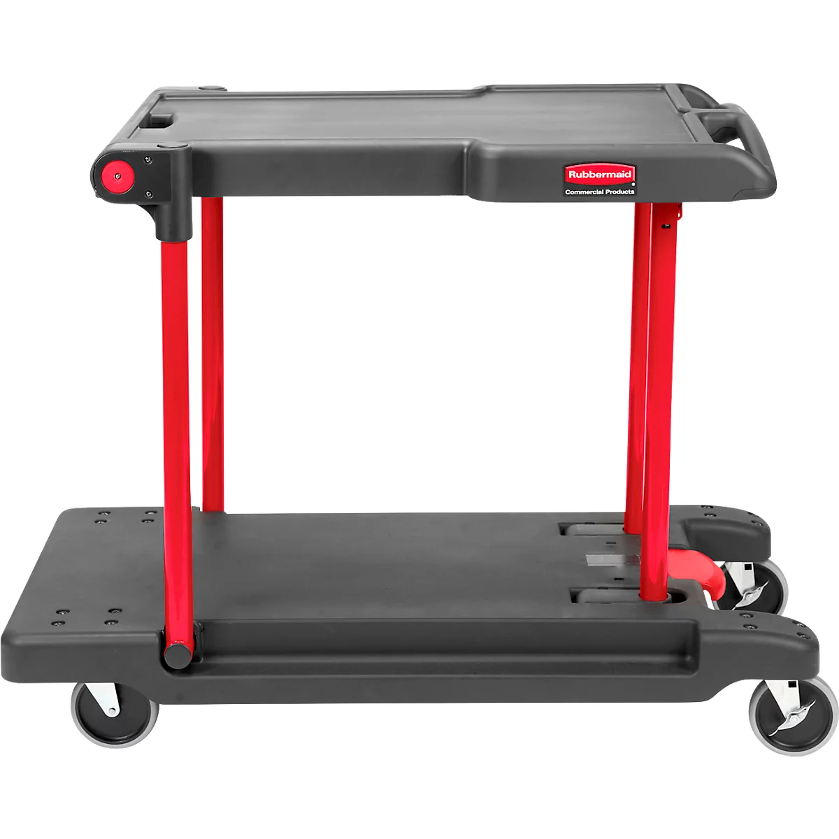 Chariot multi-usages Rubbermaid, jusqu'à 182 kg, pliable, 2 roues pivotantes/2 fixes, L 1148 x l 604 x H 873 mm, noir
