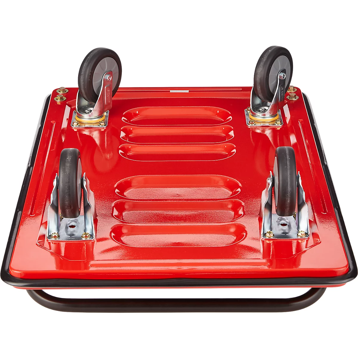 Chariot plate-forme 210B - acier - pliable - L 615 x P 880 x H 1000 mm - capacité de charge 370 kg - noir et rouge - notre marque Schäfer Shop Select
