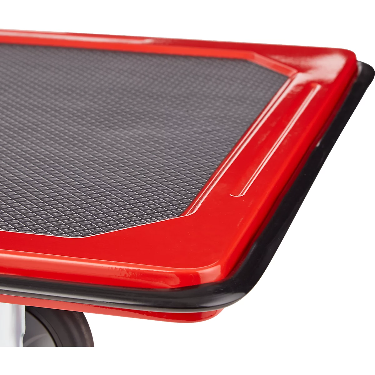 Chariot plate-forme 210B - acier - pliable - L 615 x P 880 x H 1000 mm - capacité de charge 370 kg - noir et rouge - notre marque Schäfer Shop Select