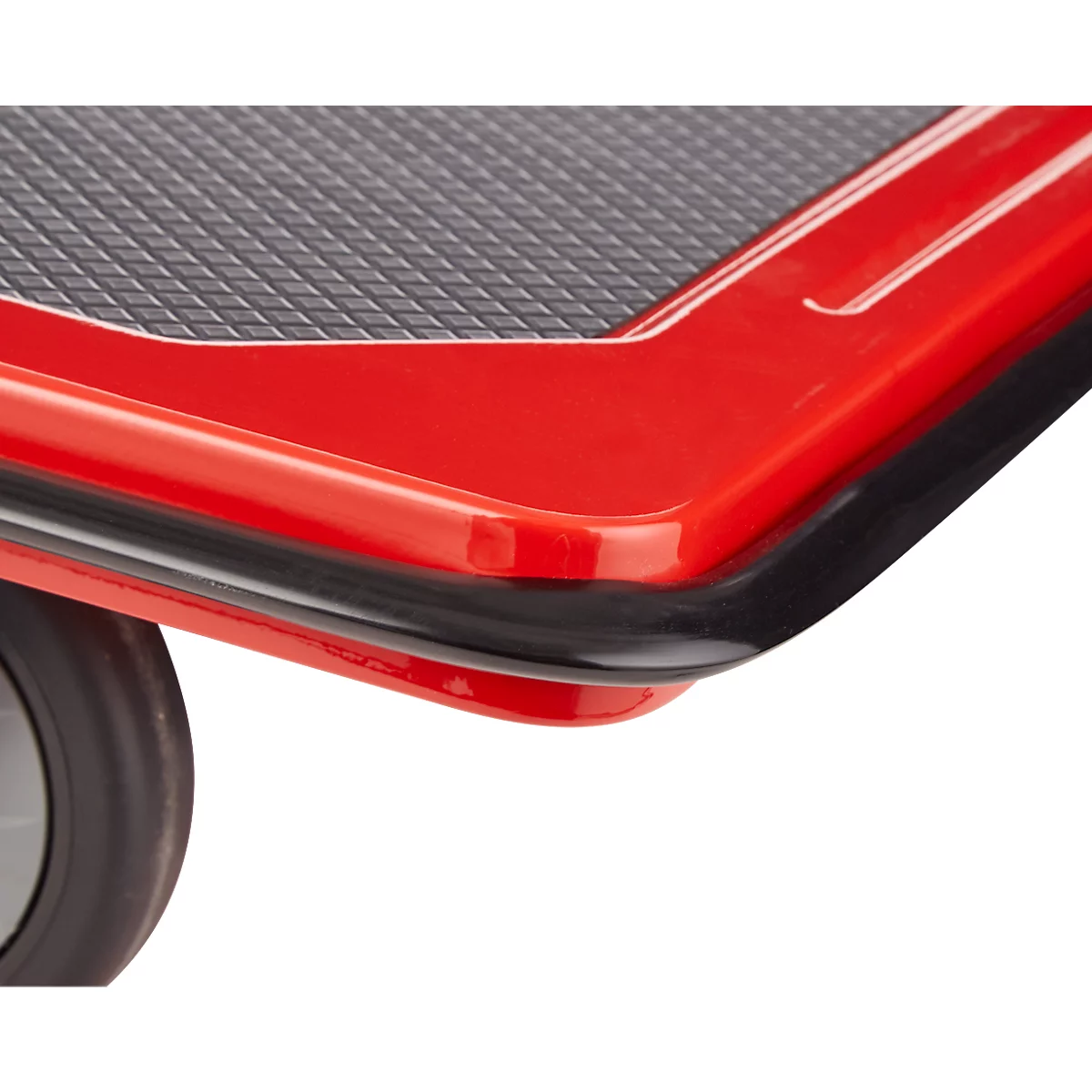 Chariot plate-forme 210B - acier - pliable - L 615 x P 880 x H 1000 mm - capacité de charge 370 kg - noir et rouge - notre marque Schäfer Shop Select