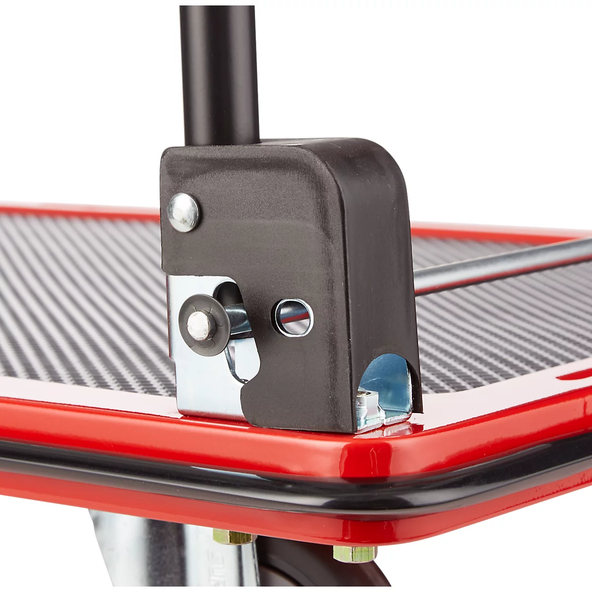Chariot plate-forme 210B - acier - pliable - L 615 x P 880 x H 1000 mm - capacité de charge 370 kg - noir et rouge - notre marque Schäfer Shop Select
