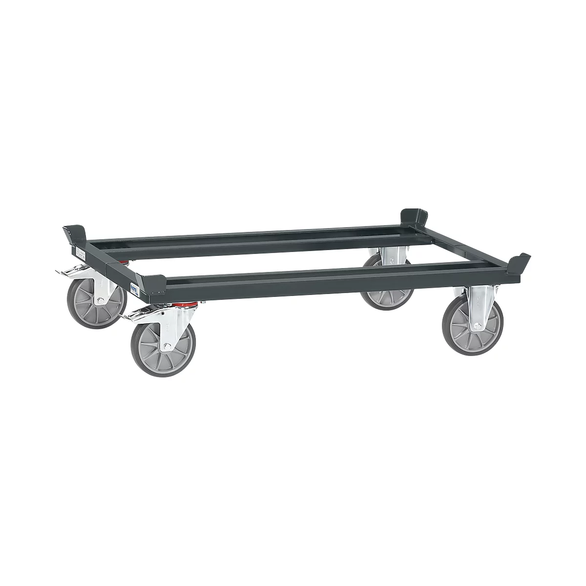 Chasis para palets Fetra, p. recipiente 1200 x 800 mm, capacidad de carga 750 kg, gris antracita RAL 7016