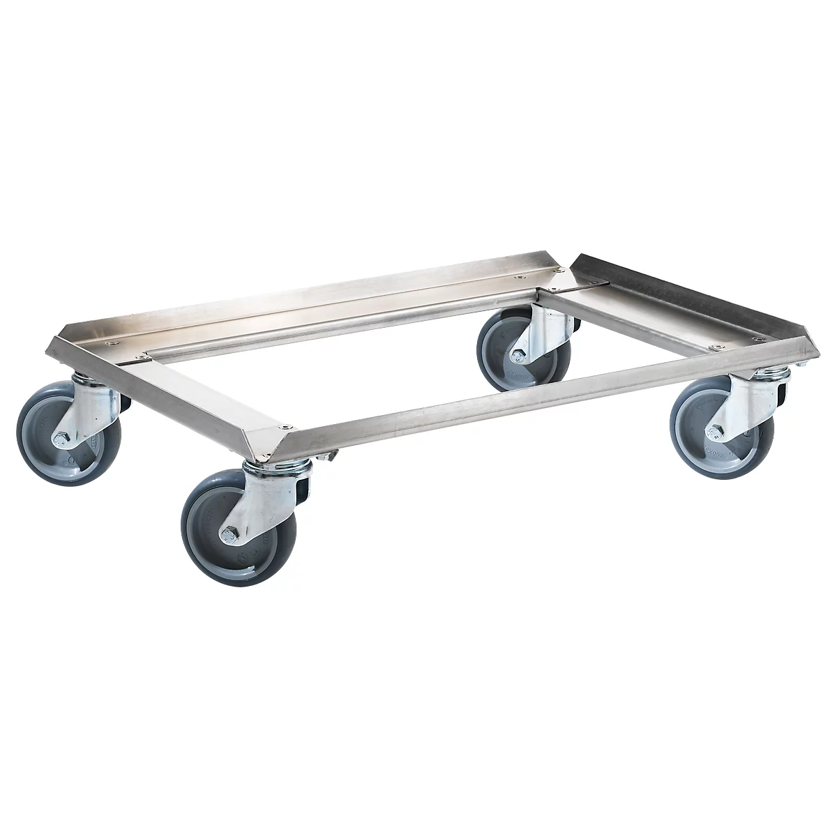Châssis mobile en inox, 811 x 611 mm, capacité de charge 150 kg