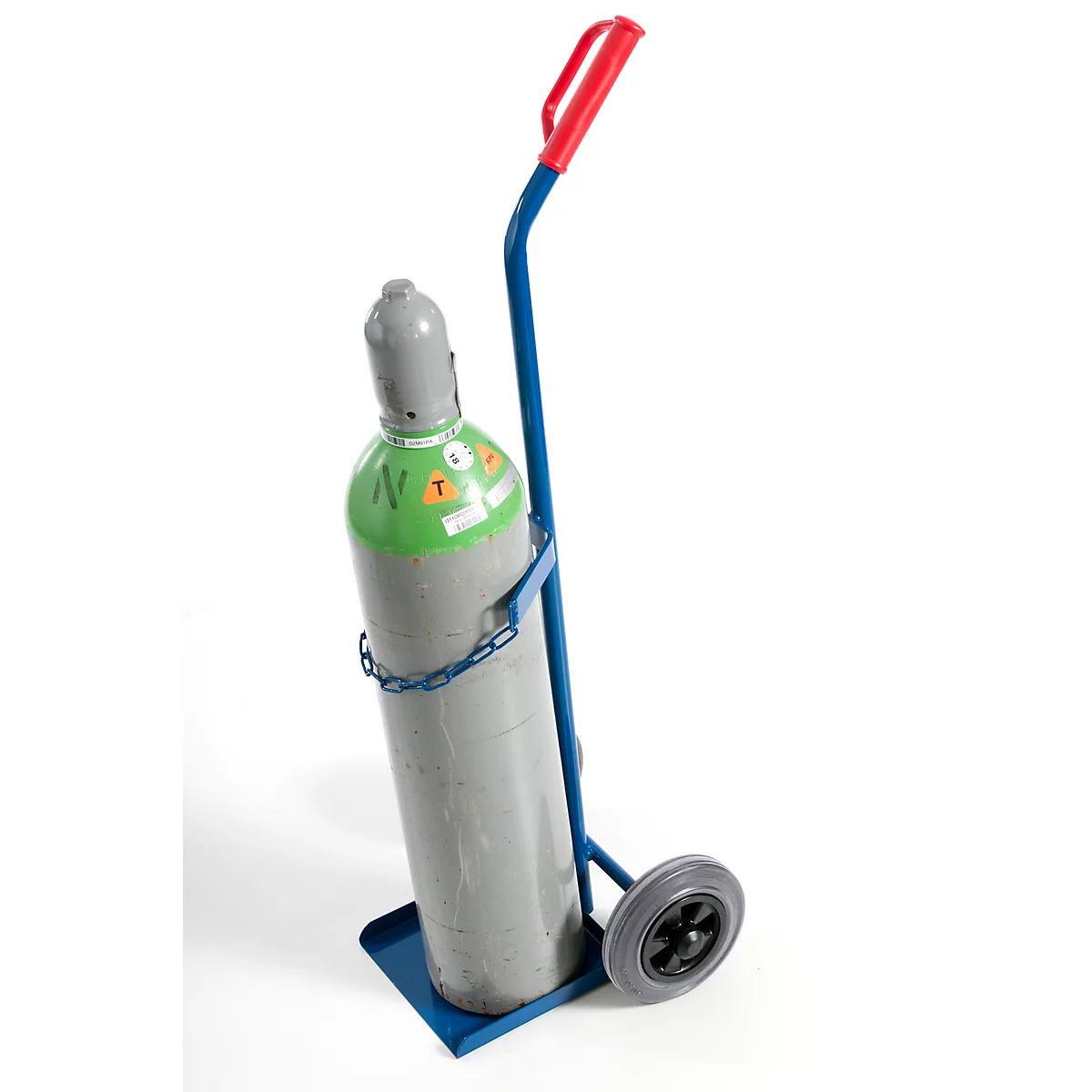 Châssis mobile pour bouteilles en acier, 1 bouteille 40/50 L, pneumatiques gonflables