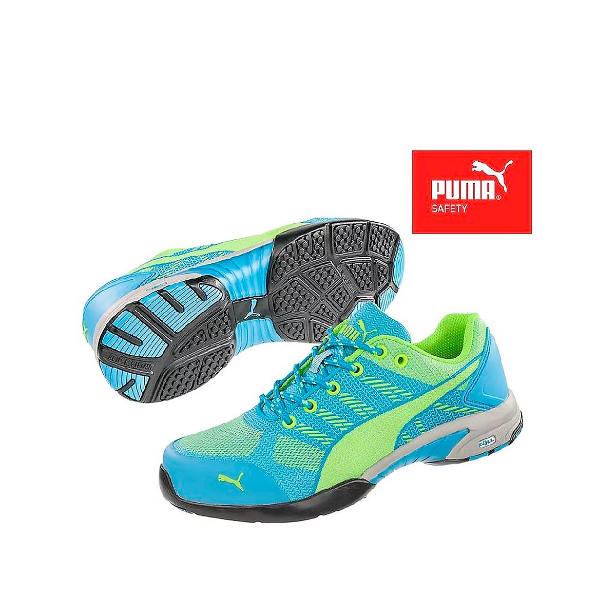 Chaussure de sécurité pour femmes Safety Celerity Knit Blue Wns Low Puma, S1P, coque en acier, pointure 39