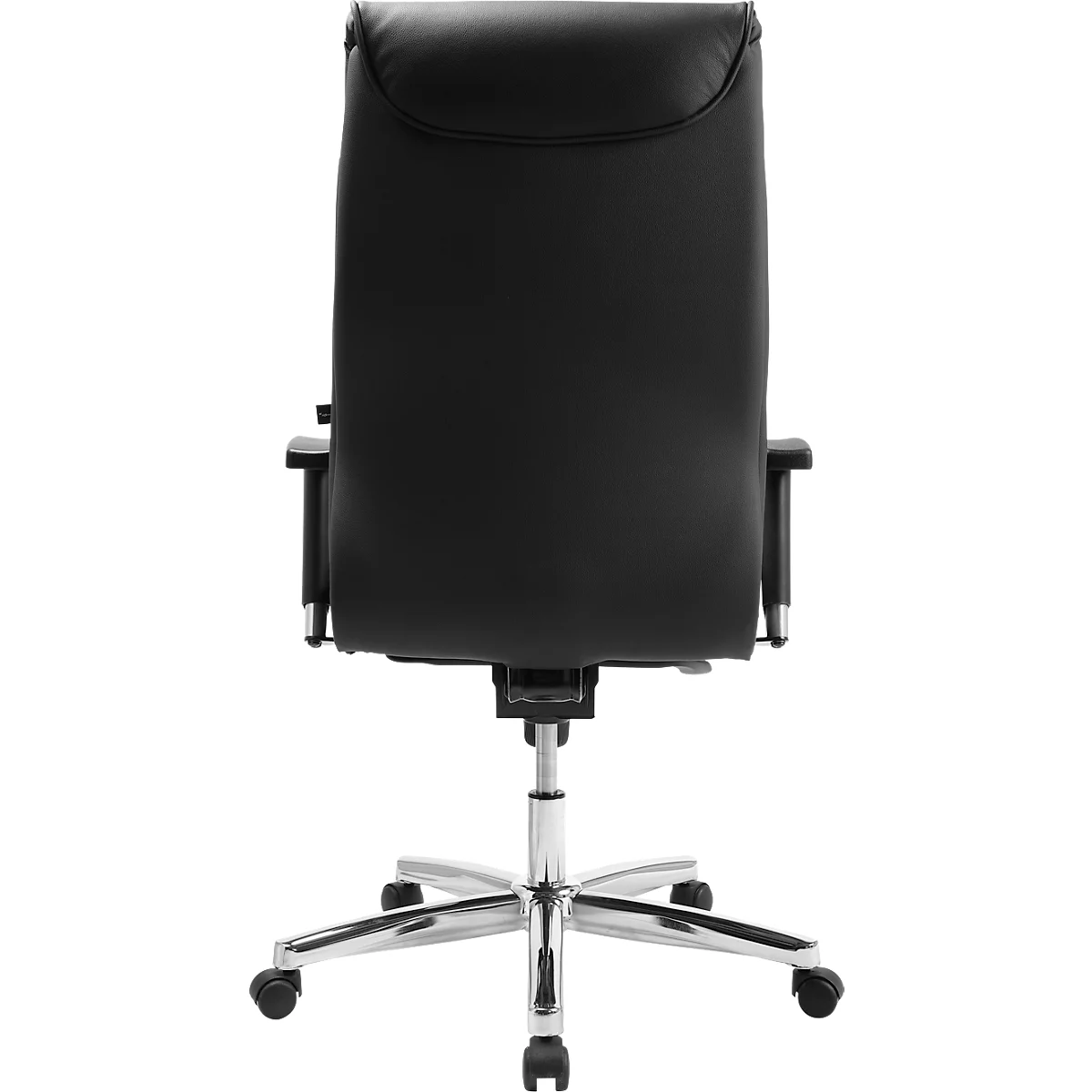 Chefsessel Topstar PRIME TIME 100, stufenlos sitzhöhenverstellbar, mit Armlehnen, Synchronmechanik, Leder, schwarz