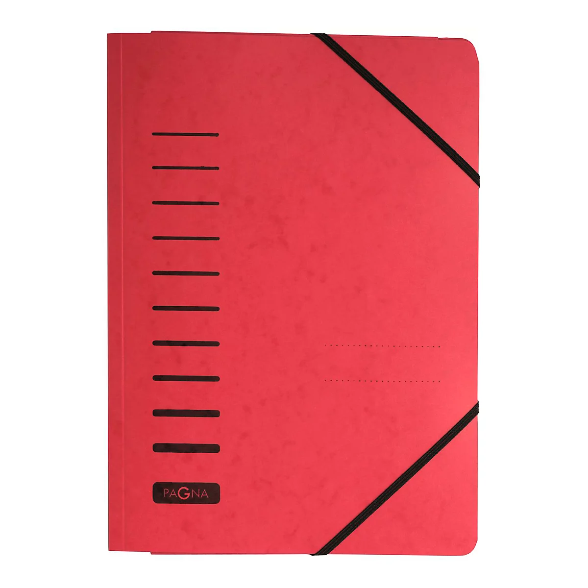 Chemise à 3 rabats et à élastiques PAGNA, format A4, en carton, pièce, rouge