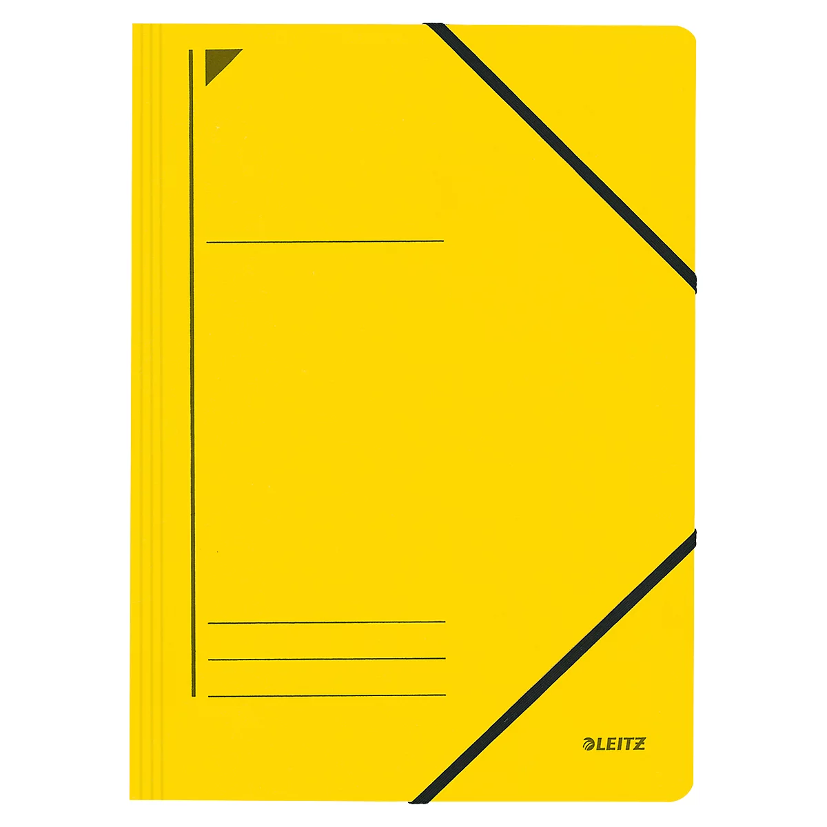 Chemise à fermeture à élastique, en carton pour format A4, jaune