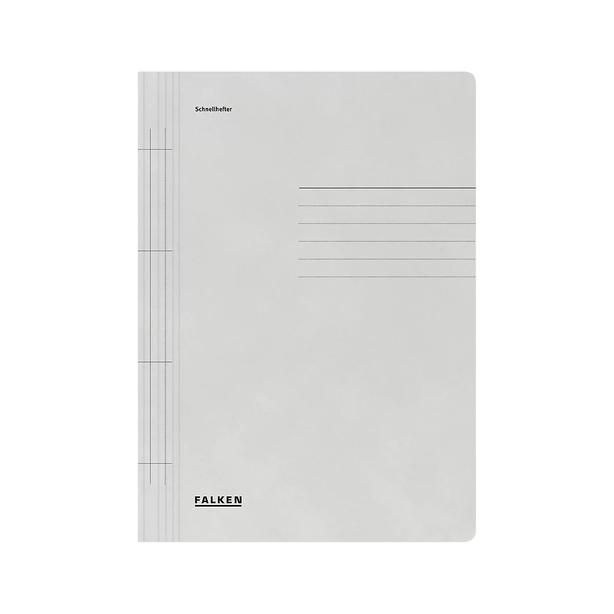 Chemise à lamelles FALKEN, format A4, carton RC Manila, gris