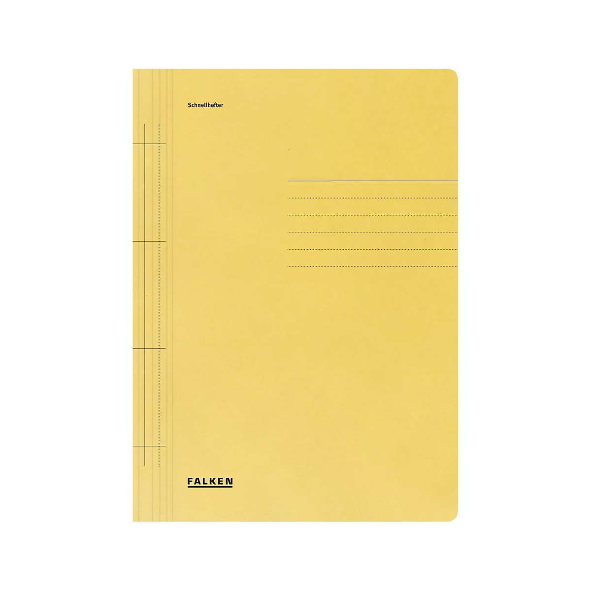 Chemise à lamelles FALKEN, format A4, carton RC Manila, jaune