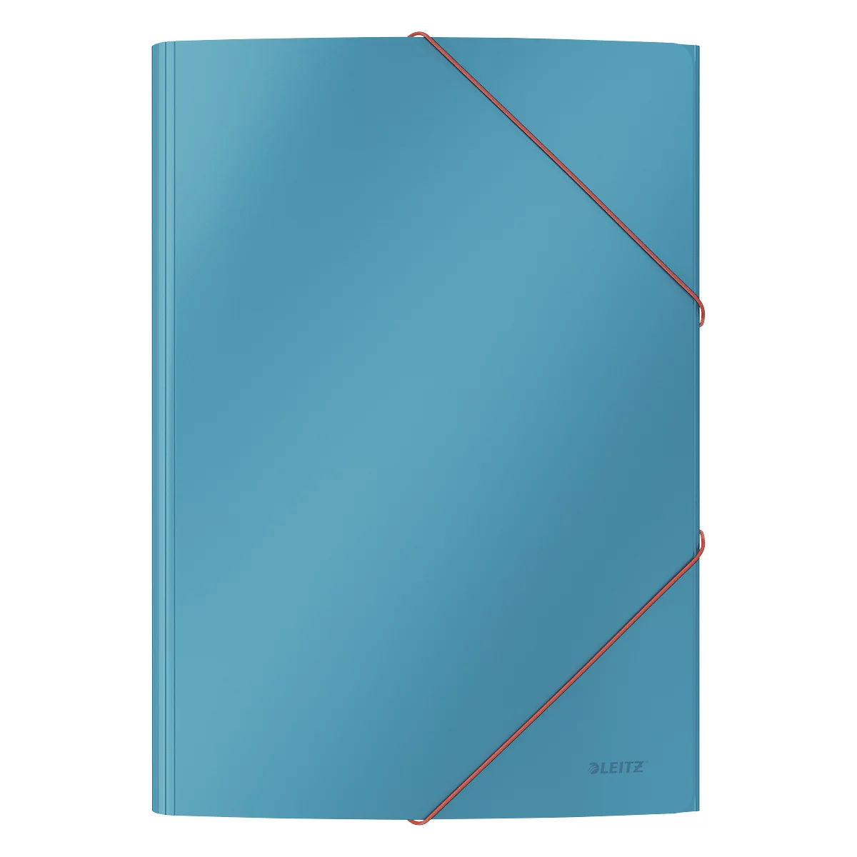 Chemise à pince Leitz® Cosy, format A4, jusqu'à 150 feuilles, 3 rabats et fermeture par élastique, carton, bleu