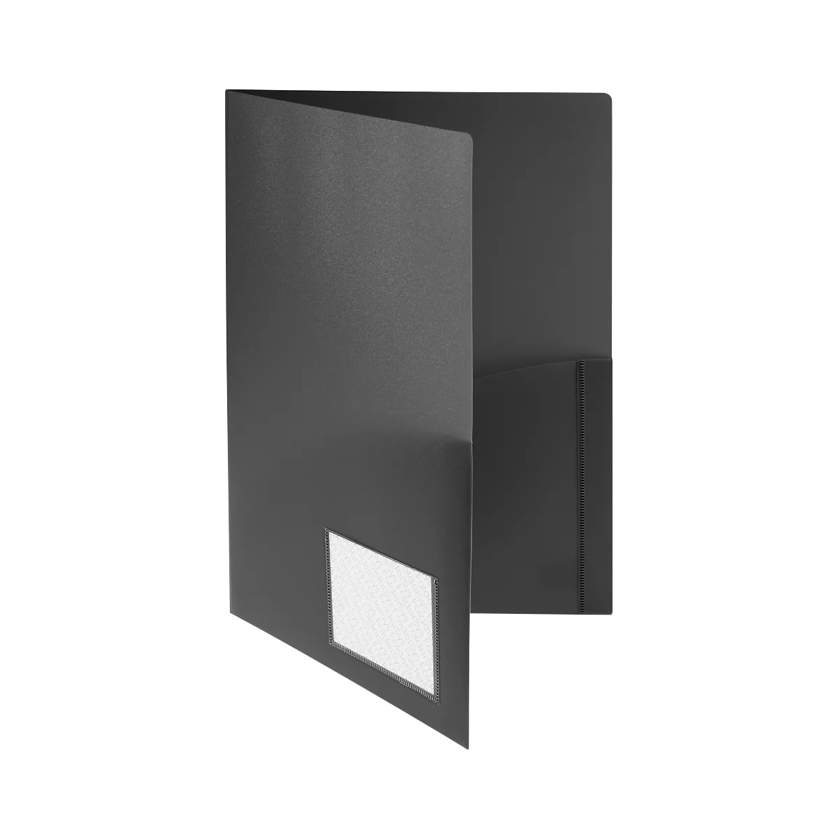 Chemise d'offre FolderSys, A4, 4 pochettes, pochette pour cartes de visite, polypropylène, noir, 10 pièces