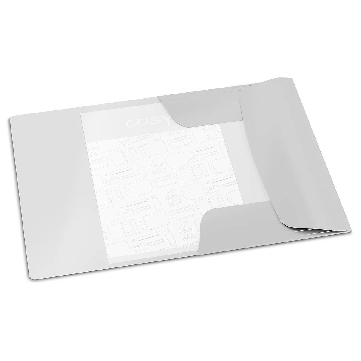 Chemise en carton à 3 rabats et élastiques Cosy Leitz®, jusqu'à 150 feuilles, jaune