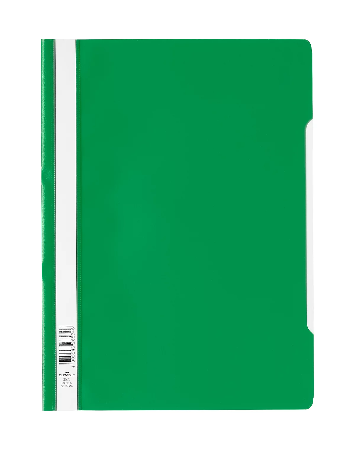 Chemise transparente avec barre de maintien DURABLE, format A4, polypropylène, 50 p., vert