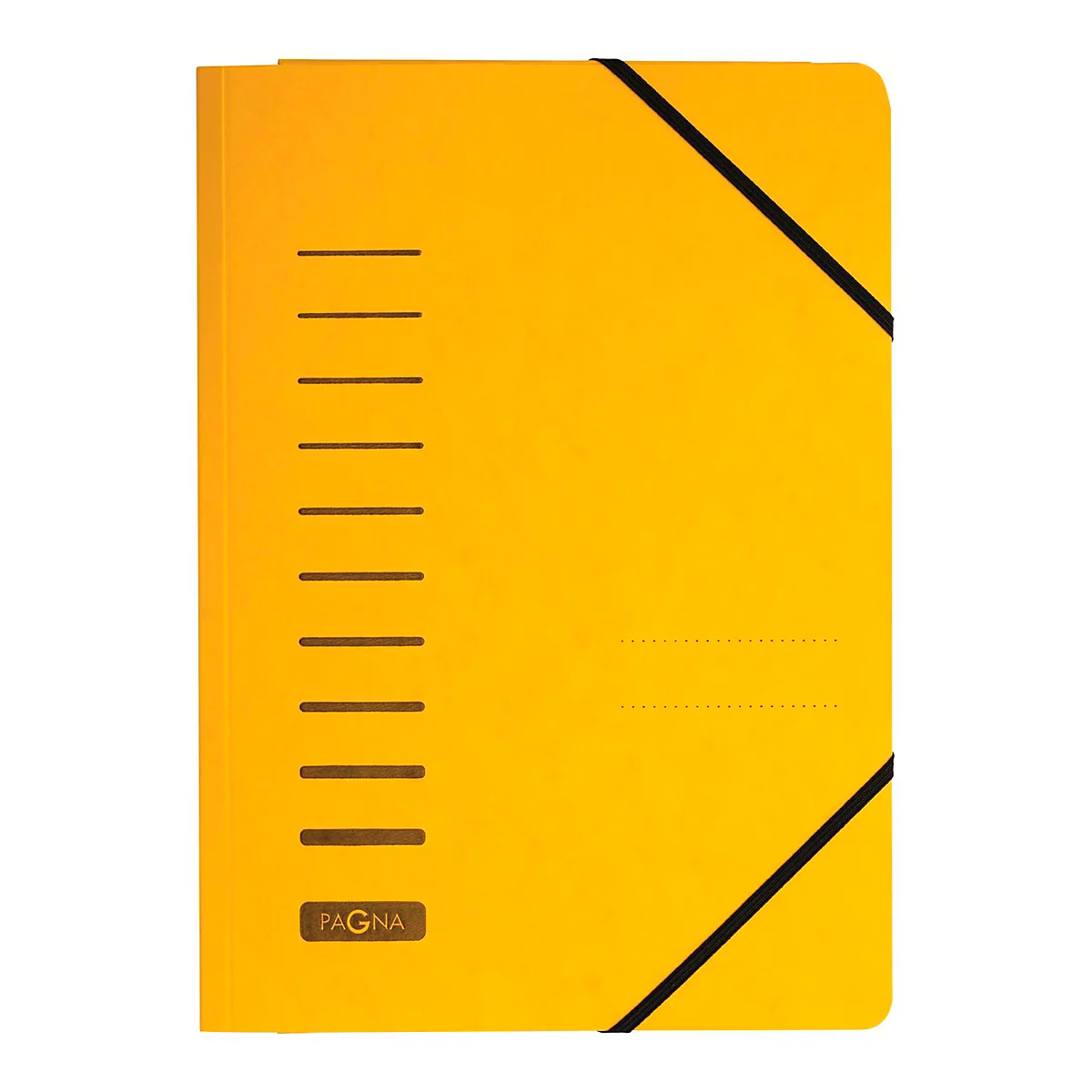 Chemises à 3 rabats et à élastiques PAGNA, format A4, en carton, 25 pièces, jaune