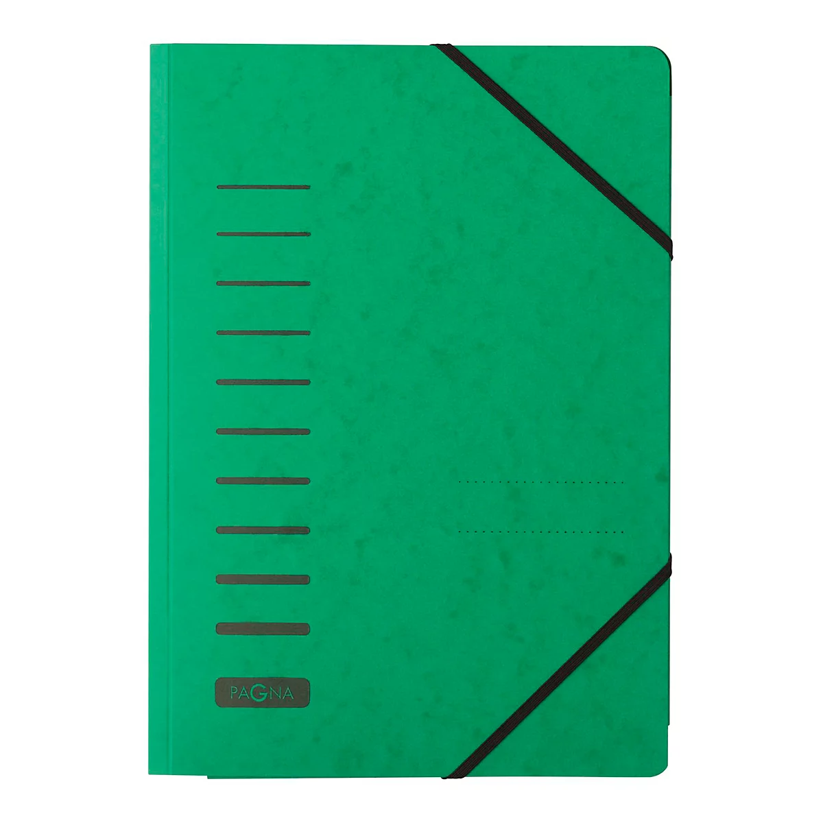 Chemises à 3 rabats et à élastiques PAGNA, format A4, en carton, 25 pièces, vert