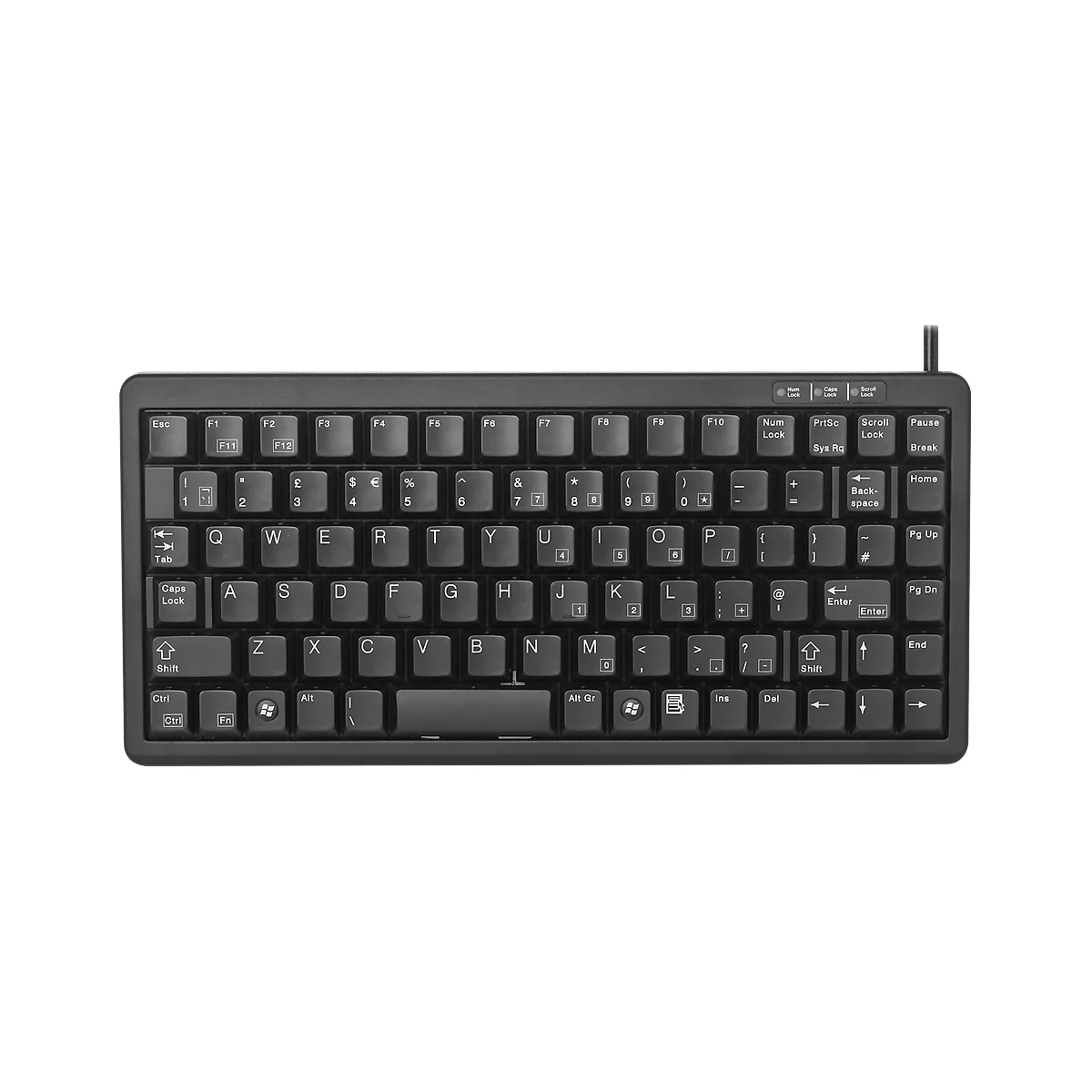 Cherry Clavier compact G84-4100, ultra-plat, QWERTZ, port USB, pour Slim Line PC, noir