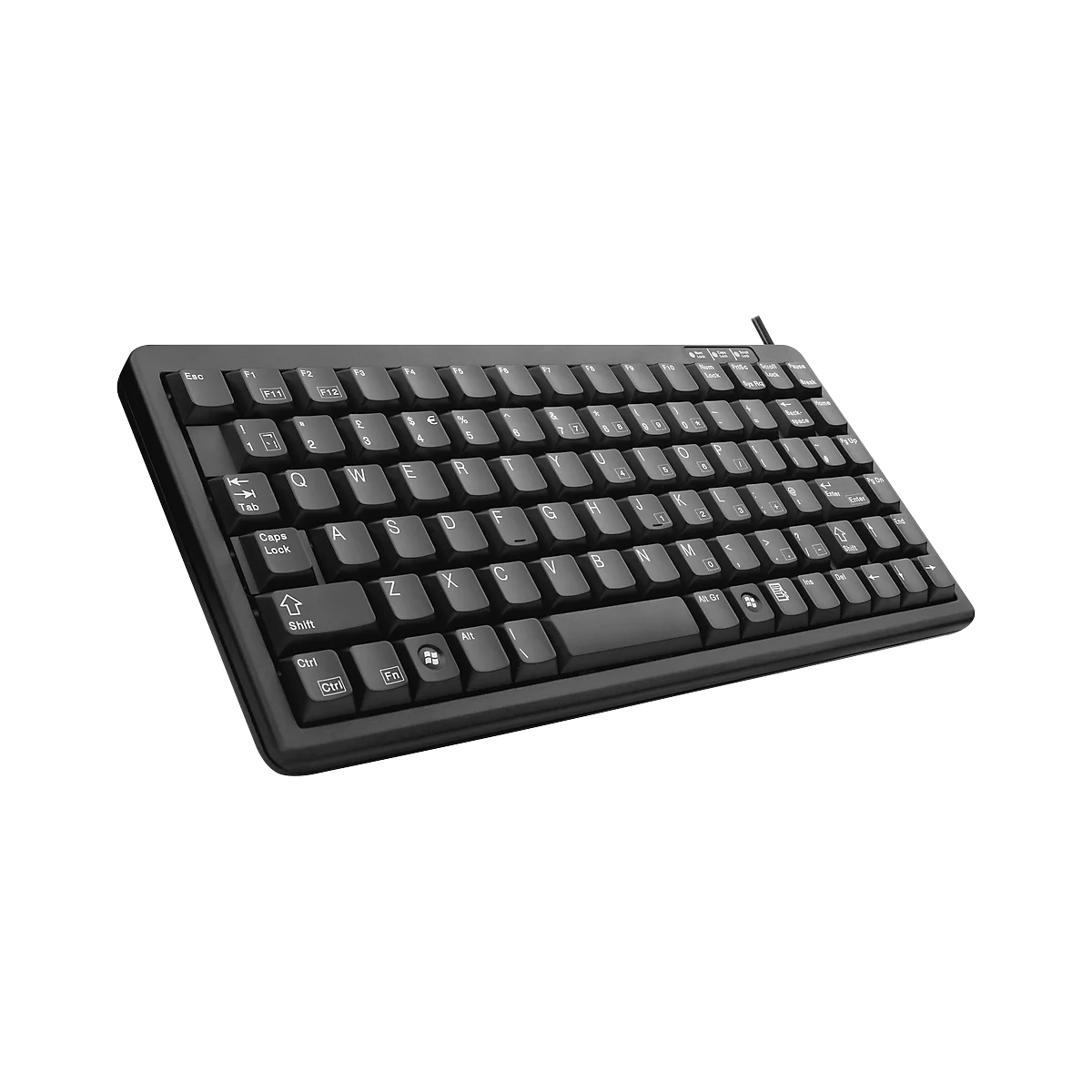 Cherry Clavier compact G84-4100, ultra-plat, QWERTZ, port USB, pour Slim Line PC, noir