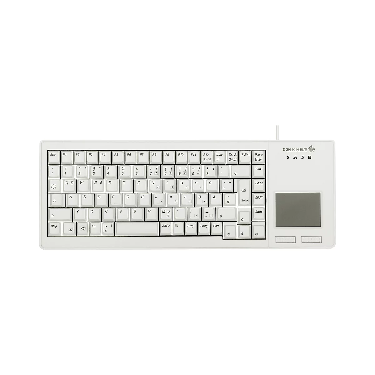 Cherry Clavier XS Touchpad Keyboard G84-5500, QWERTZ, grand touchpad, 2 touches de souris, gris clair