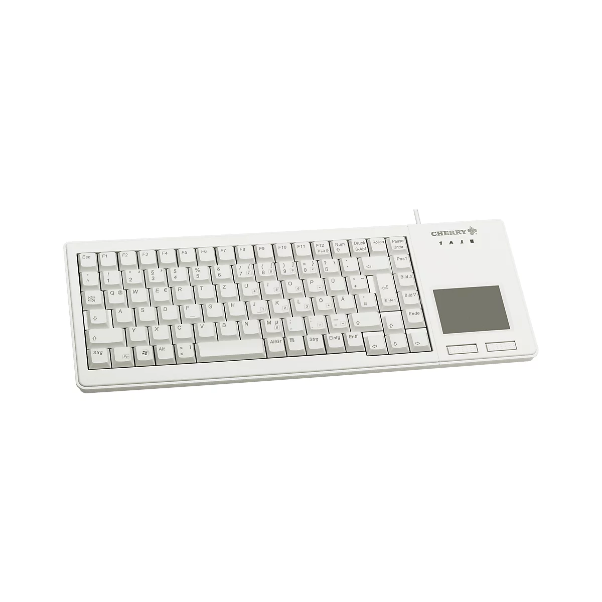 Cherry Clavier XS Touchpad Keyboard G84-5500, QWERTZ, grand touchpad, 2 touches de souris, gris clair