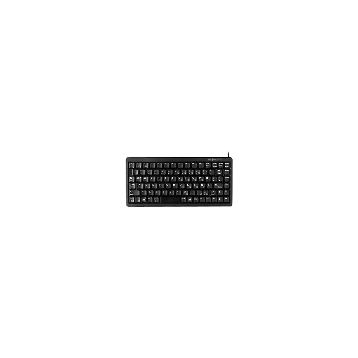 CHERRY Compact-Keyboard G84-4100 - Tastatur - PS/2, USB - Deutsch - Schwarz