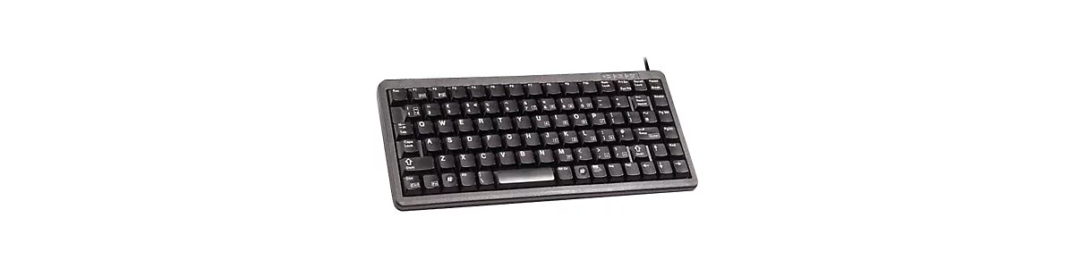 CHERRY Compact-Keyboard G84-4100 - Tastatur - PS/2, USB - Schweiz - Tastenschalter: CHERRY ML - Schwarz