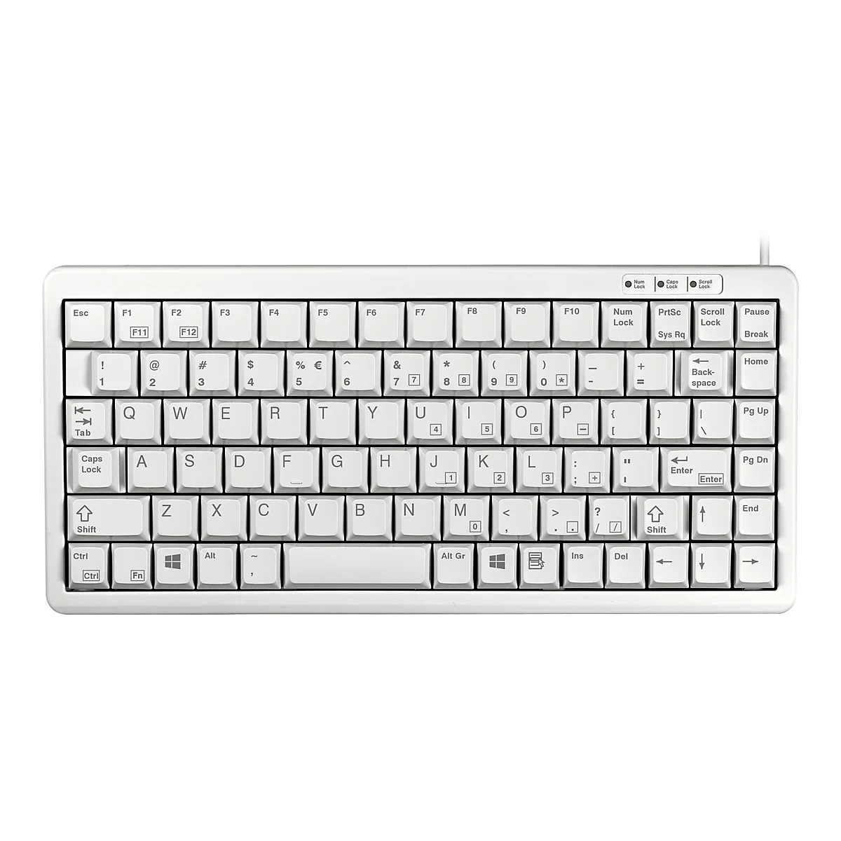 CHERRY Compact-Keyboard G84-4100 - Tastatur - QWERTY - USA - Hellgrau