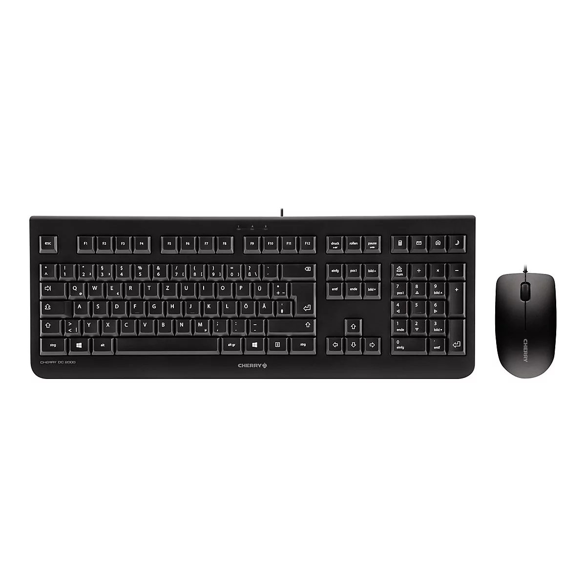 CHERRY DC 2000 - Tastatur-und-Maus-Set - USB - Pan-Nordic - Schwarz