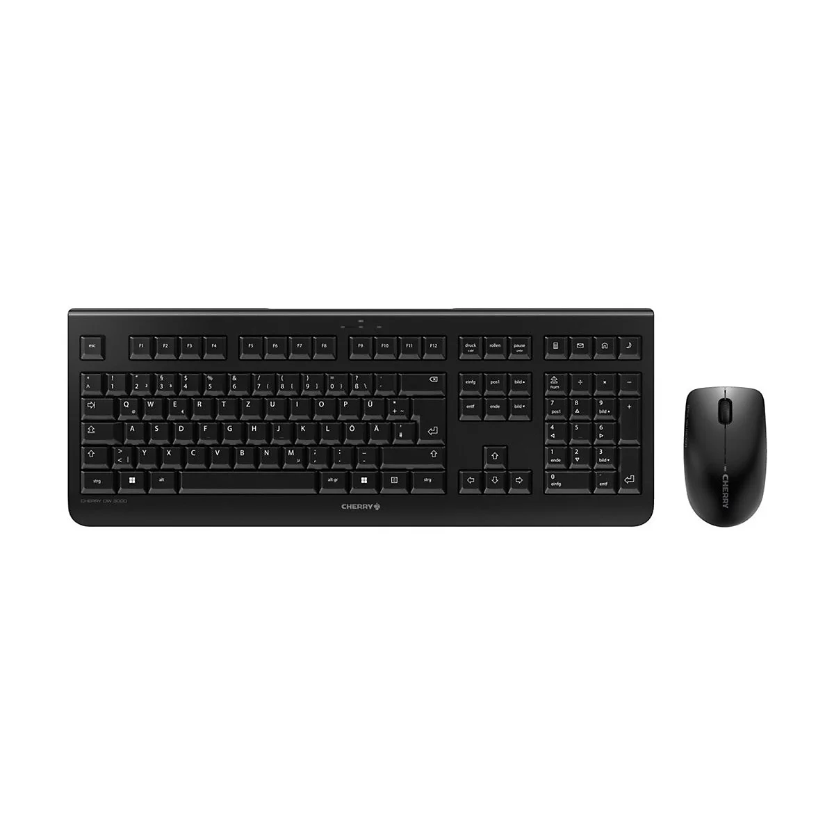 CHERRY DW 3000 - Tastatur-und-Maus-Set - Belgien - Schwarz