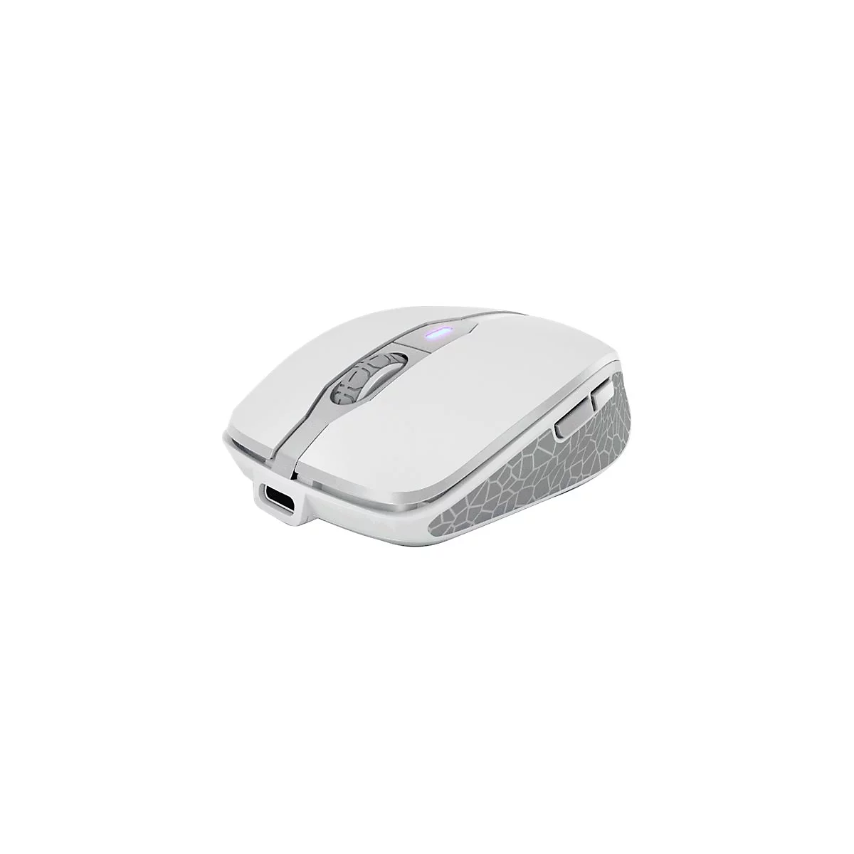 CHERRY DW 9100 SLIM - Tastatur-und-Maus-Set - kabellos - 2.4 GHz, Bluetooth 4.0 - US mit Euro-Symbol - weiß, Silber