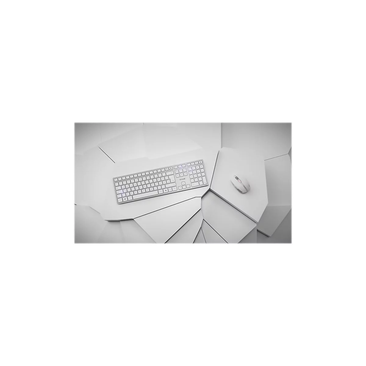 CHERRY DW 9100 SLIM - Tastatur-und-Maus-Set - kabellos - 2.4 GHz, Bluetooth 4.2 - AZERTY - Französisch