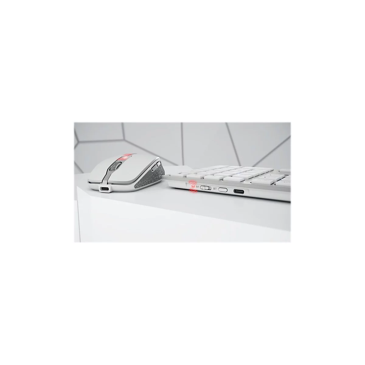 CHERRY DW 9100 SLIM - Tastatur-und-Maus-Set - kabellos - 2.4 GHz, Bluetooth 4.2 - AZERTY - Französisch