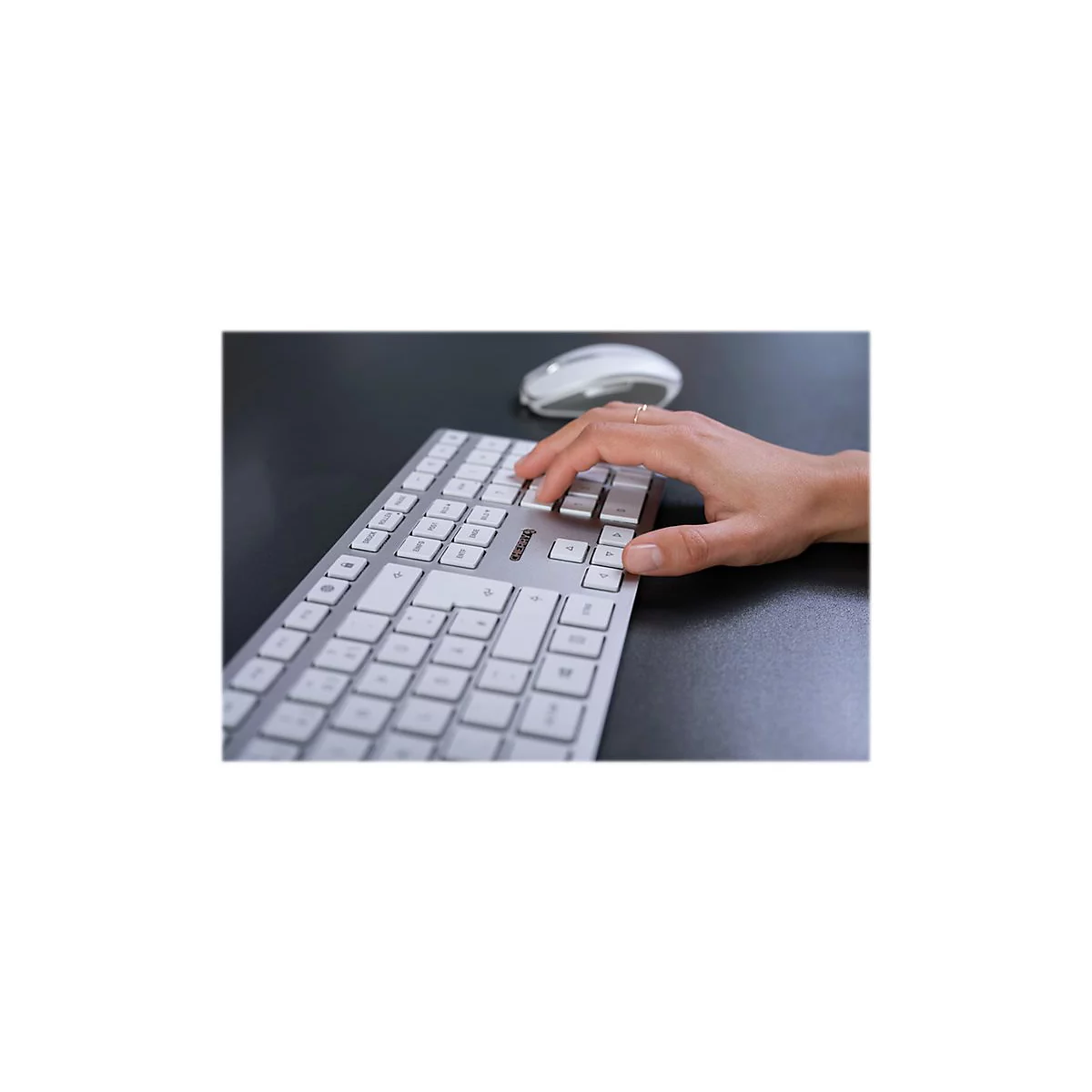 CHERRY DW 9100 SLIM - Tastatur-und-Maus-Set - kabellos - 2.4 GHz, Bluetooth 4.2 - AZERTY - Französisch