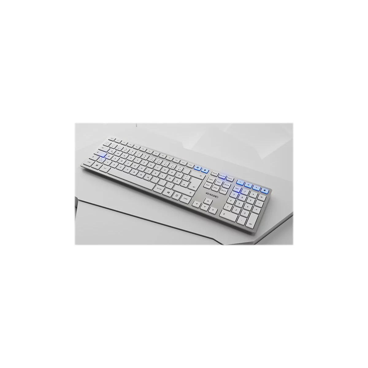 CHERRY DW 9100 SLIM - Tastatur-und-Maus-Set - kabellos - 2.4 GHz, Bluetooth 4.2 - AZERTY - Französisch