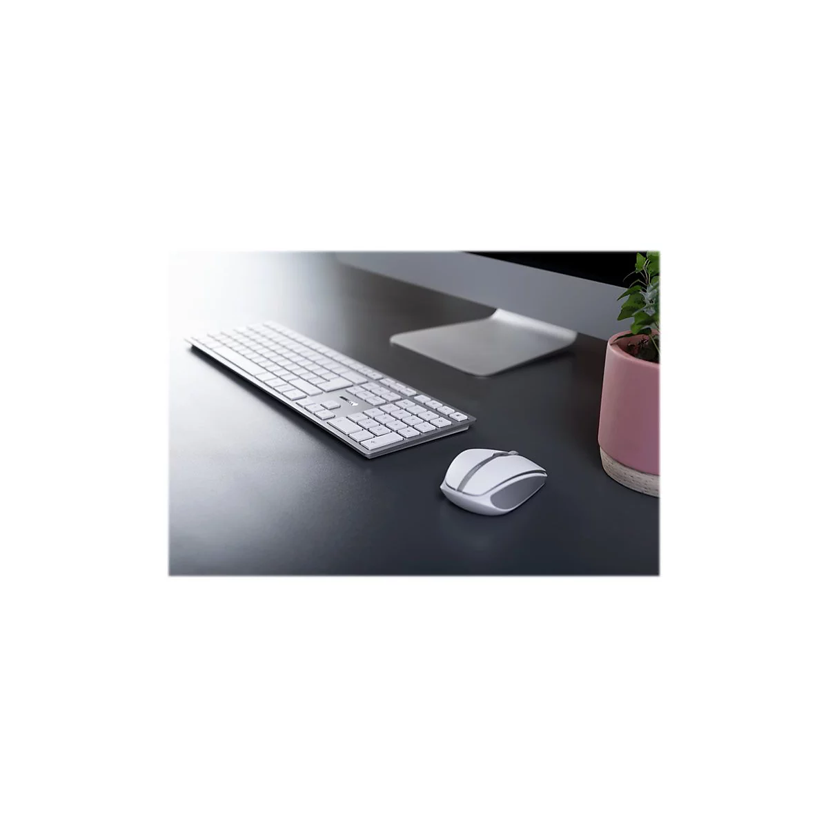 CHERRY DW 9100 SLIM - Tastatur-und-Maus-Set - kabellos - 2.4 GHz, Bluetooth 4.2 - AZERTY - Französisch