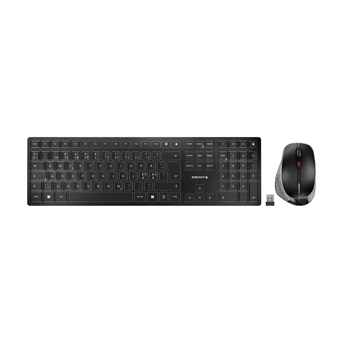CHERRY DW 9500 SLIM - Tastatur-und-Maus-Set - kabellos - 2.4 GHz, Bluetooth 4.0 - Pan-Nordic - Tastenschalter: CHERRY SX