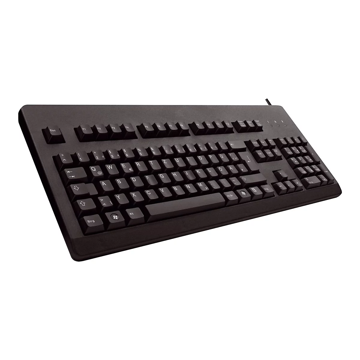 CHERRY G80-3000 - Tastatur - PS/2, USB - USA - Tastenschalter: CHERRY MX Brown - Schwarz