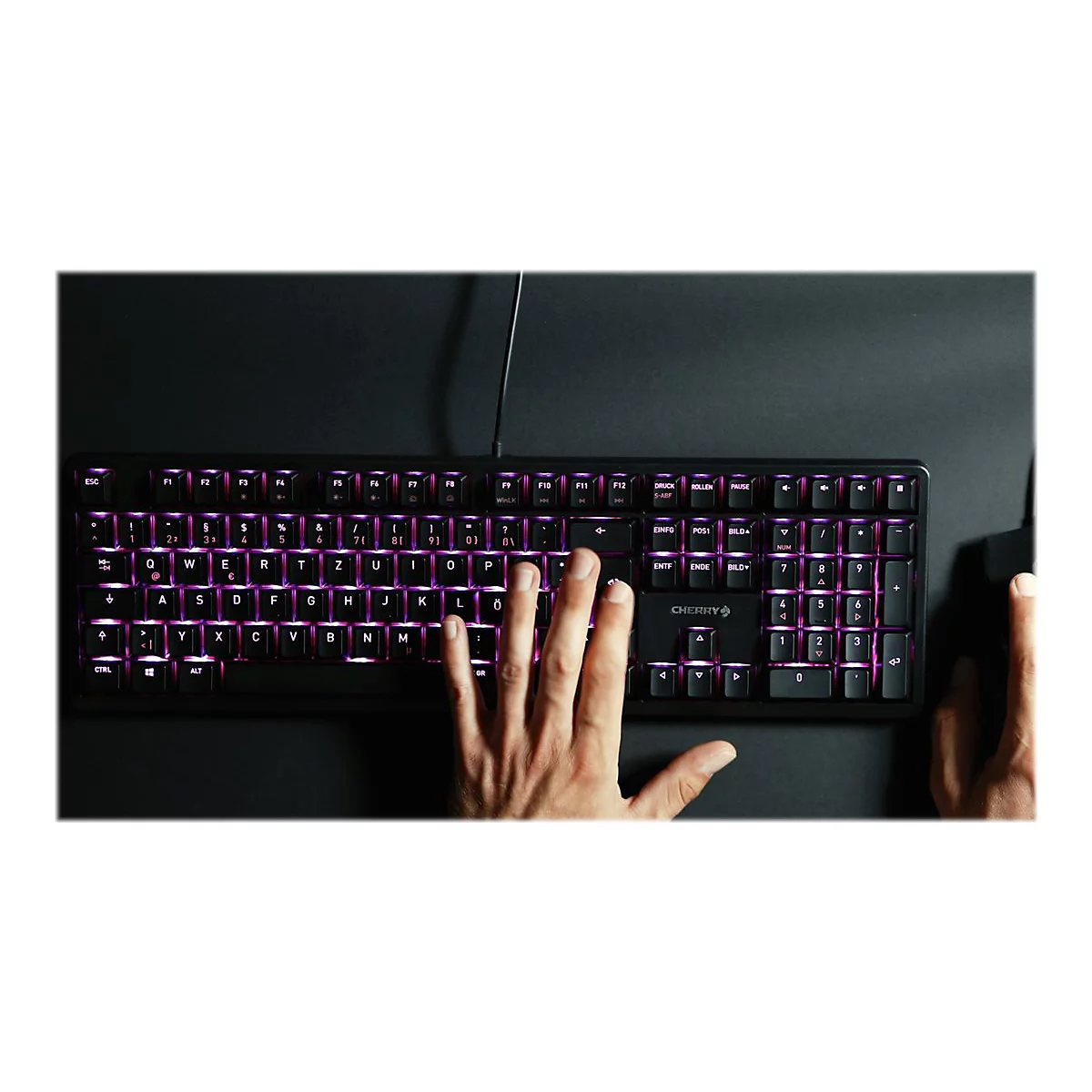 CHERRY G80-3000N RGB - Tastatur - Deutsch - Schwarz