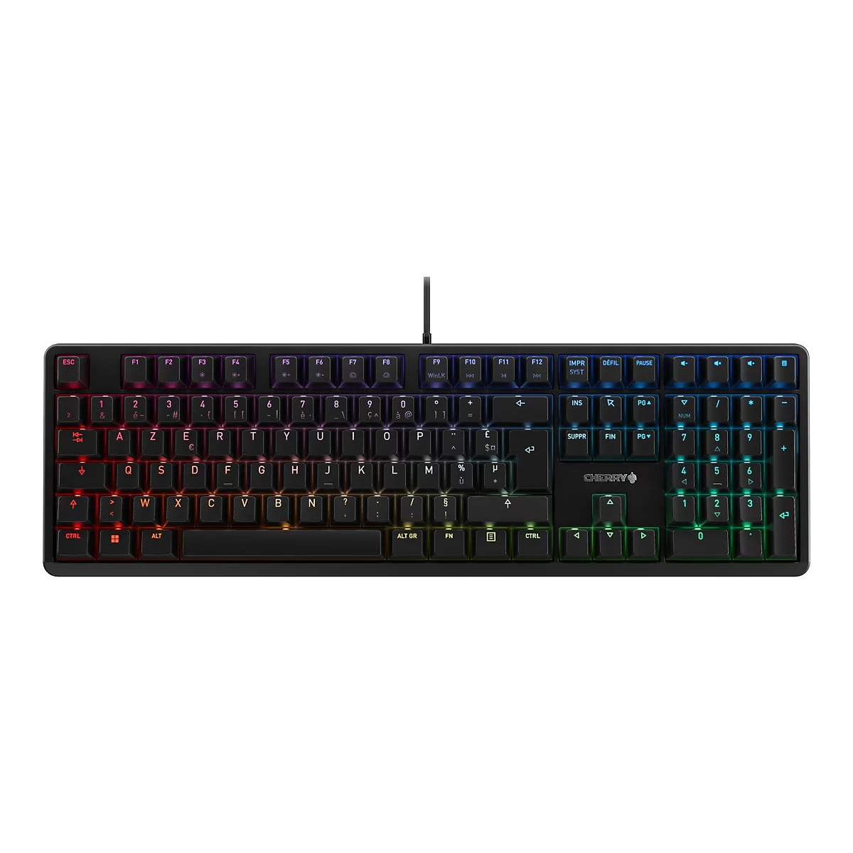 CHERRY G80-3000N RGB - Tastatur - Französisch - Schwarz