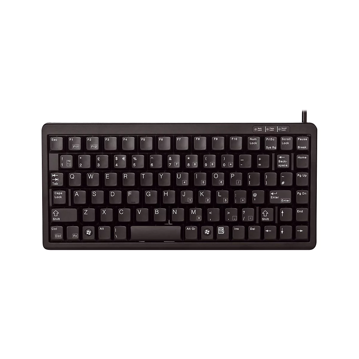 CHERRY G84-4100 Compact Keyboard - Tastatur - PS/2, USB - GB - Schwarz