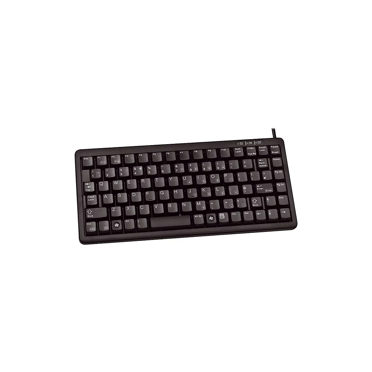 CHERRY G84-4100 Compact Keyboard - Tastatur - PS/2, USB - GB - Schwarz