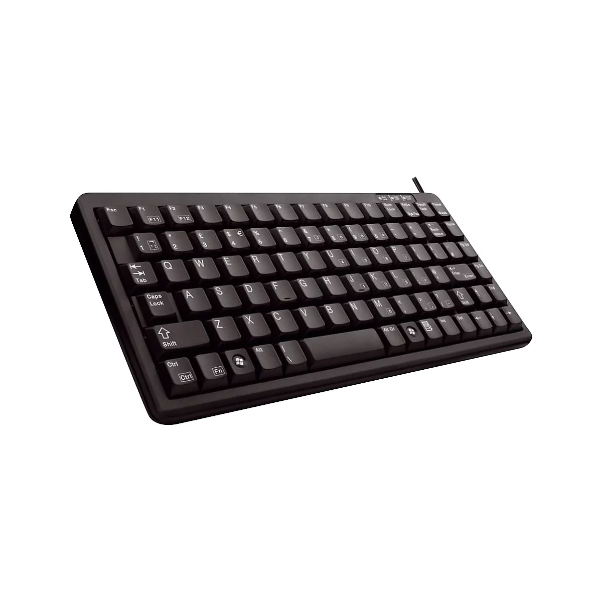 CHERRY G84-4100 Compact Keyboard - Tastatur - PS/2, USB - USA - Schwarz
