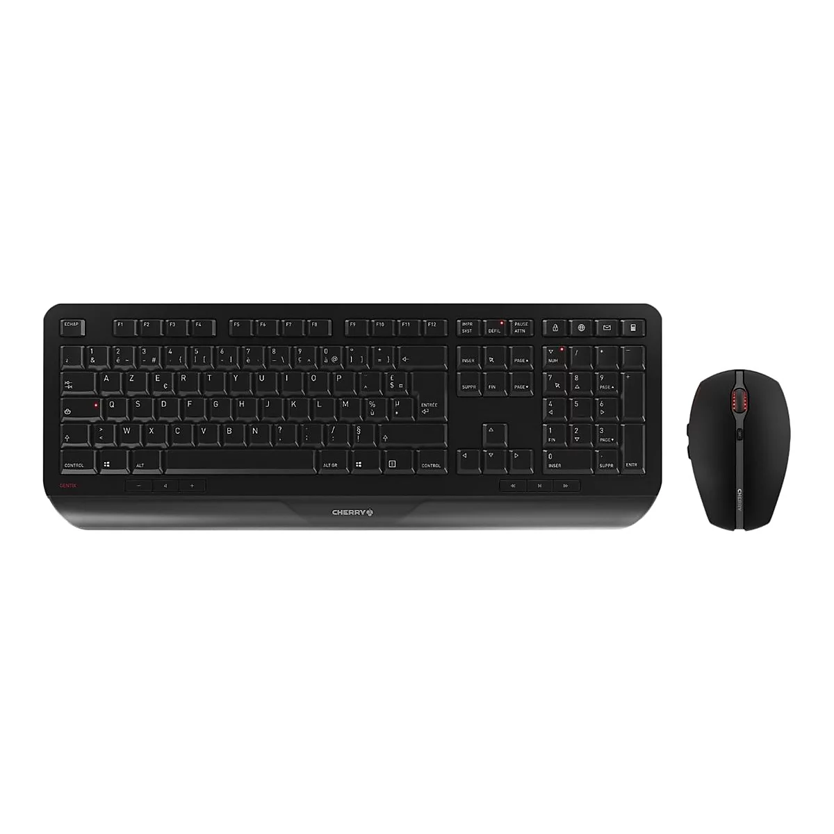 CHERRY GENTIX DESKTOP - Tastatur-und-Maus-Set - Belgien - Schwarz